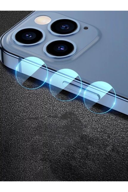 Iphone 11pro/max Kamera Lens Koruyucu Cam Yuvarlak Lazer Kesim Cam Yekpare Parça Glass 9h Parça Cam