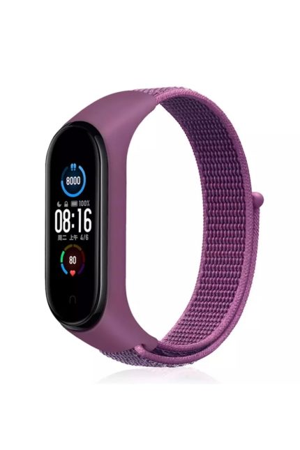 Xiaomi Mi Band 3 -4 -5-6 Uyumlu Akıllı Bileklik Kordon Kayış Örgülü İpek Paraşüt Kumaş Nano