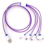 4in1 Çoklu Telefon Kablosu Iphone 4-5-6-7-8-11-12-12-13 / Samsung S5-note3-4 Ultra Hızlı Şarj