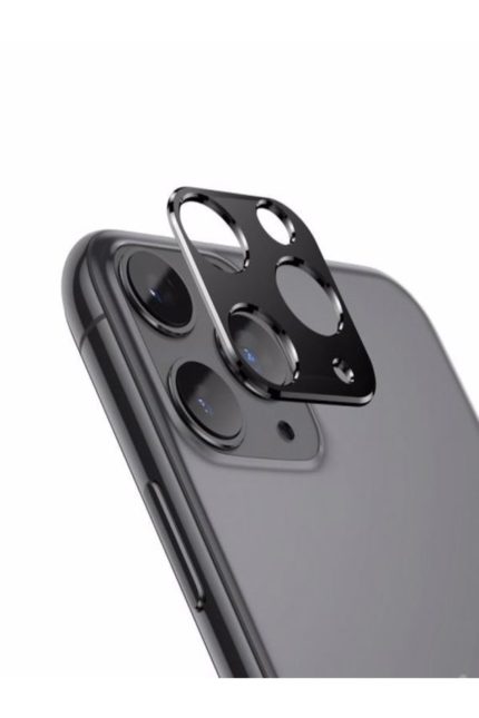 Iphone 11 Pro / 11 Pro Max Uyumlu Kamera Lens Koruyucu Metal Plaka Hd 9d Kamerada Parlama Yapmaz