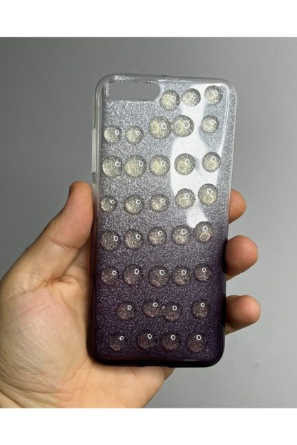 Xiaomi Redmi 6 Uyumlu Silikon Şeffaf Kılıf Bubble Airbag 9d Damla Darbe Emicili Simli Baskılı Kapak