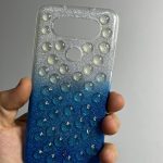 Lg Q8 Silikon Şeffaf Kılıf Bubble Airbag9d Damla Darbe Emicili Simli Baskılı Kapak