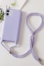 Iphone 11 Uyumlu Lansman Kılıf İçi Kadife Liquid Silikon + İpli Boyun Askılı 360 Gövde Korumalı
