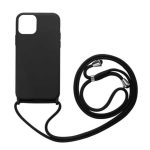 Uyumlu Iphone 12 / 12pro  Kılıf Içi Kadife Liquid Silikon + Ipli Boyun Askılı 360 Gövde Korumalı
