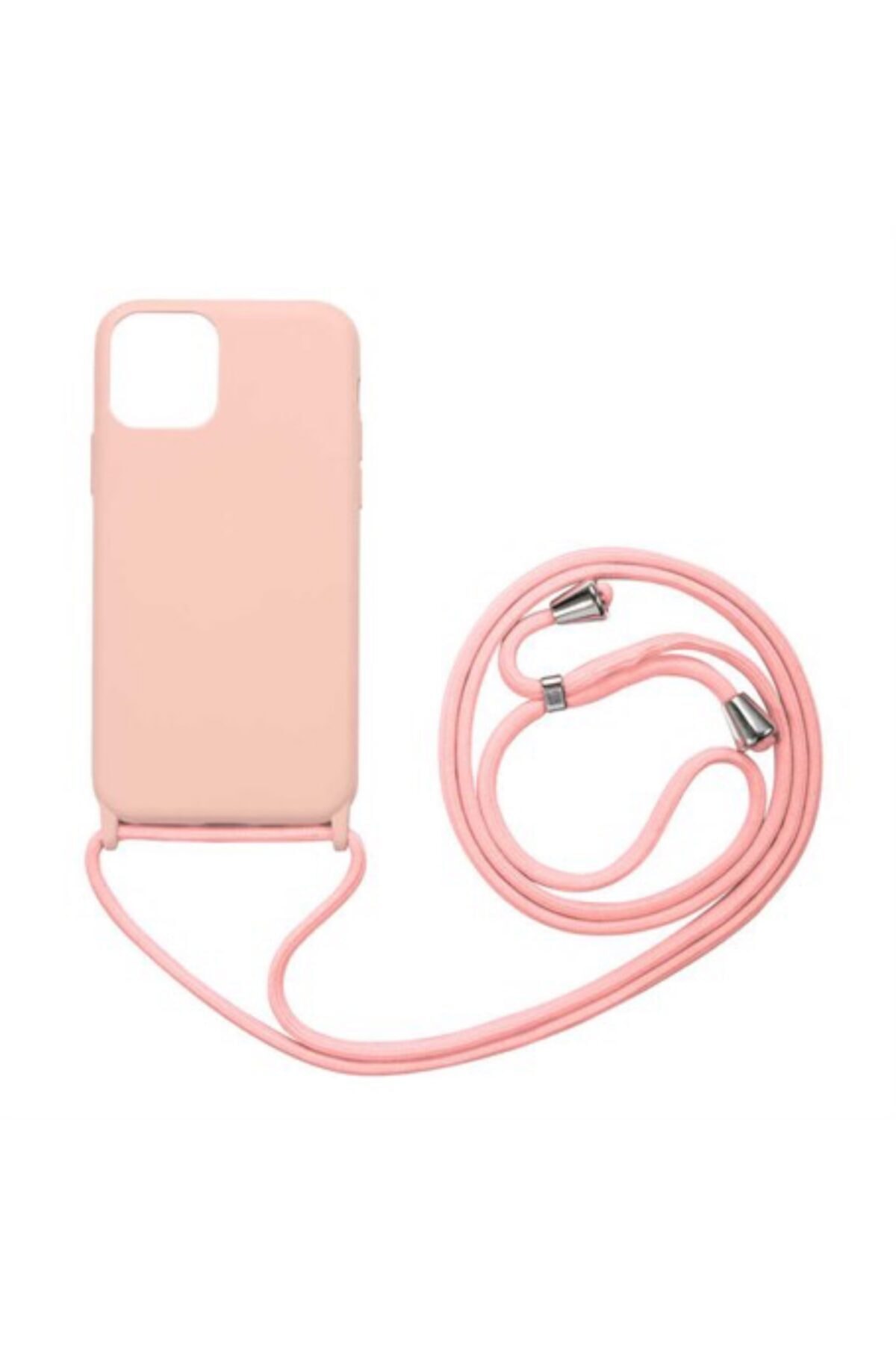 1_org_zoom Iphone 11 Uyumlu Lansman Kılıf Içi Kadife Liquid Silikon + İpli Boyun Askılı 360 Gövde Korumalı - Görsel 1
