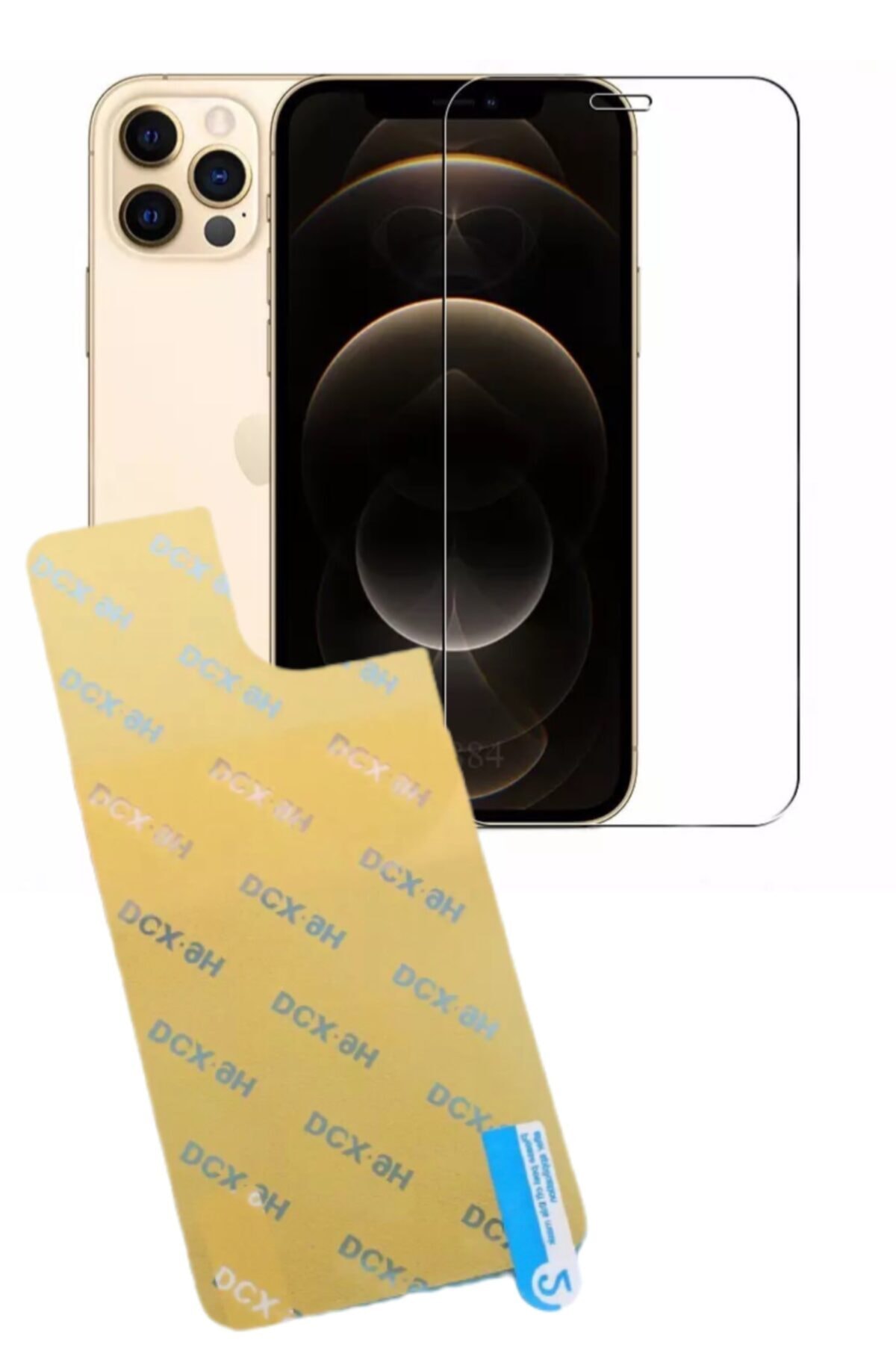 1_org_zoom Iphone 13pro Kırılmaz Cam Koruyucu Dcx-9h Tempered Ön Ekran Arka Panel Şase Tam Korumalı Şeffaf - Görsel 1