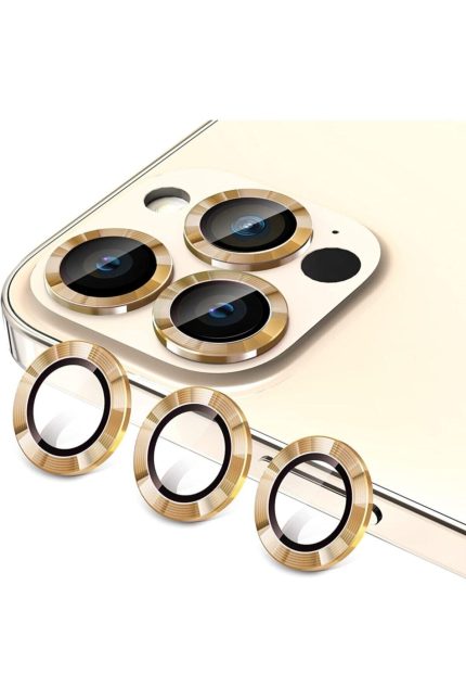 Iphone 13 Pro Max Profesyonel Kamera Koruyucu Gold