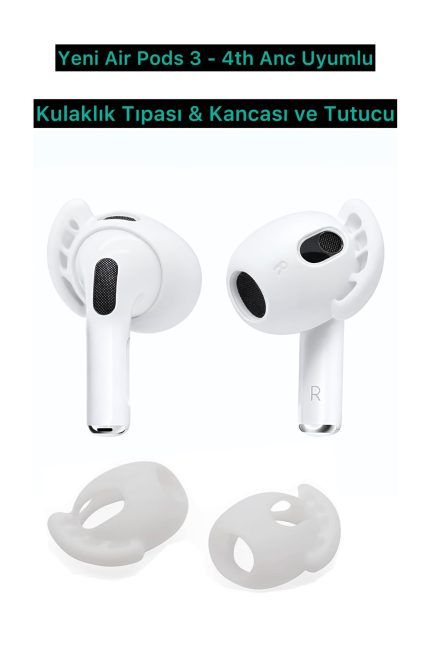 2M Yeni Tip Airpods 3 Uyumlu Kulaklık Tutucu Kulaklık Kancası Yumuşak Her Kulağına Uyumlu Tasarım