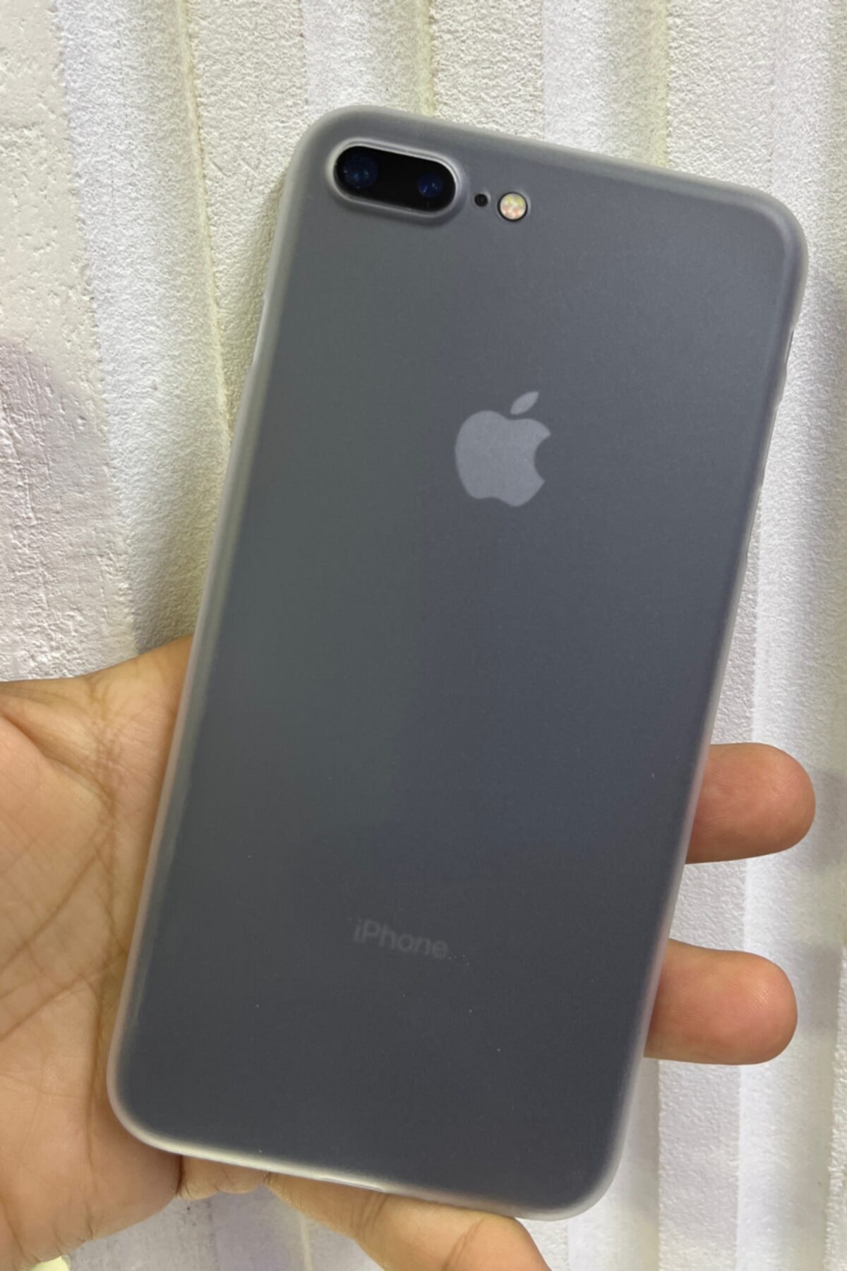 1_org_zoom Iphone 7plus / 8plus Ultra Ince Kılıf Arka Koruma 0.03mm Karbon Şeffaf Mat - Parmak Izi Göstermez - Görsel 1