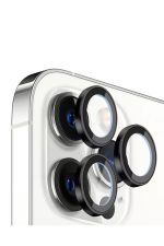 Iphone 11promax / 12pro Uyumlu  Kamera Lens Koruyucu Çelik Halka Hd 9d Kırılmaz Cam
