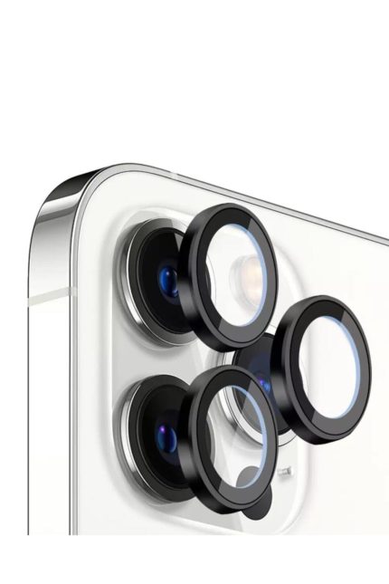 Iphone 11promax / 12pro Uyumlu  Kamera Lens Koruyucu Çelik Halka Hd 9d Kırılmaz Cam