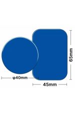 2 Adet Manyetik, Mıknatıslı Telefon Tutucular Için Metal Plaka (1 DAİRE 4CM, 1 DİKDÖRTGEN 6.5/4.5CM) - Görsel 2