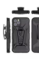 Iphone 12pro 6.1inç Kılıf Standlı Extreme Spor Dağcılar Vip Ultra Zırhlı Kemer Klipsli 3 Kat Koruma - Görsel 2