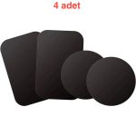4adet Telefon Araç Içi Tutucu Stant Metal Plaka Magnetic Mıknatıslı Tutucular Için Metal Saç Seti 3m