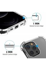Apple Iphone 12 , 12 Pro Şeffaf Kılıf Darbe Emici Anti Shock - Görsel 2