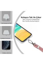 Tüm Kılıflarla Uyumlu Ayarlanabilir Telefon Askısı Boyun Askısı Kılıf Askısı Koyu Yeşil - Görsel 2