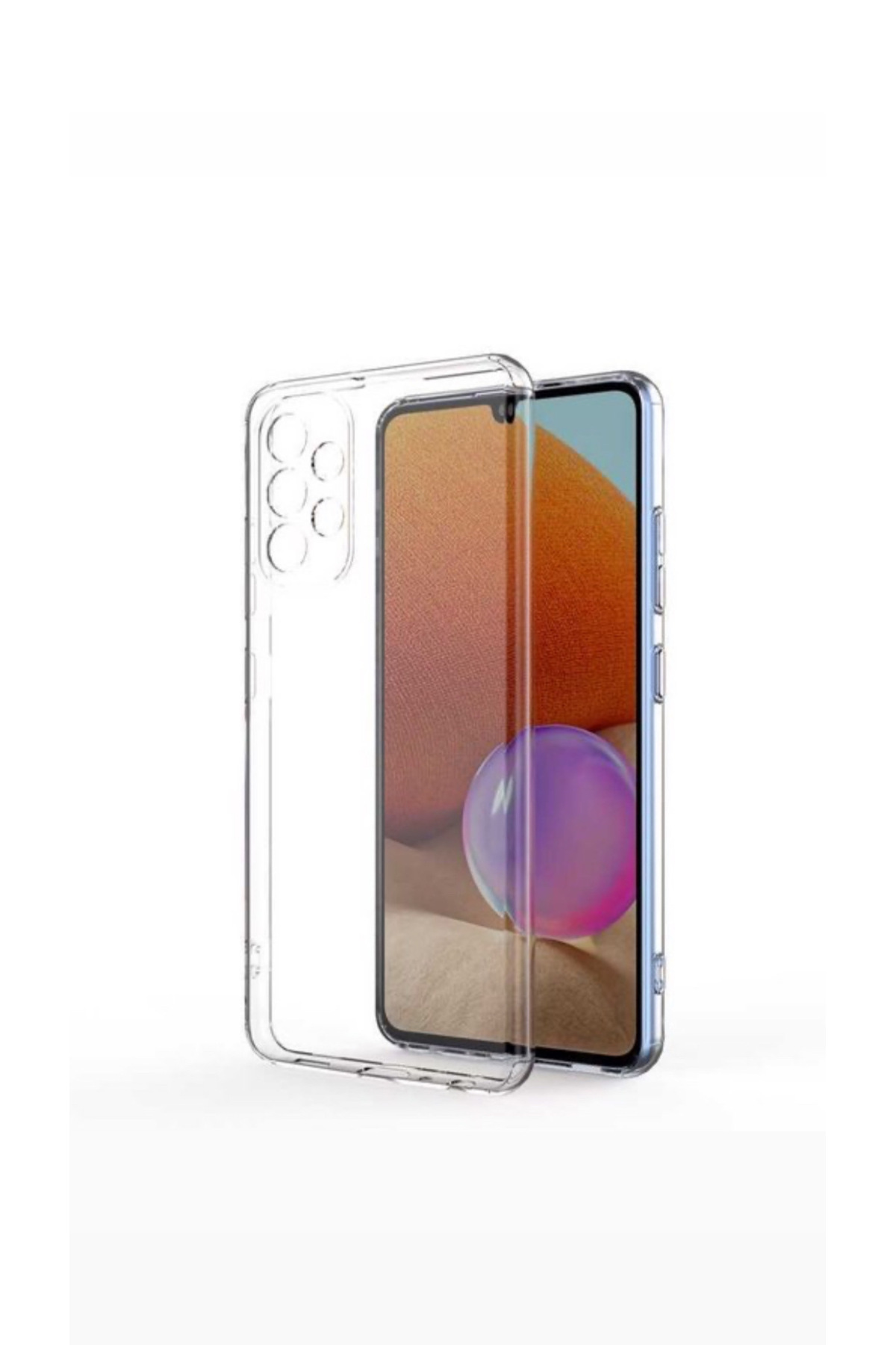 1_org_zoom Samsung A32 4g Kılıf Kamera Korumalı Tıpalı Şeffaf Silikon - Görsel 1