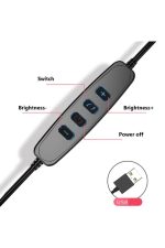 F-539 Samsung Led Lıght Selfie Halka Işık 60w 10200k Tripod Akıllı Telefon 360 Derece Dönebilen Işık - Görsel 2