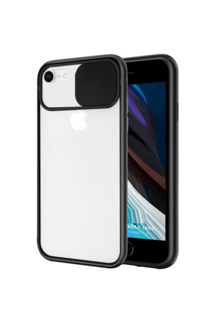 Iphone 7 - 8 - Se 2020 Uyumlu Kamera Lens Korumalı Sürgülü Lüx Kılıf