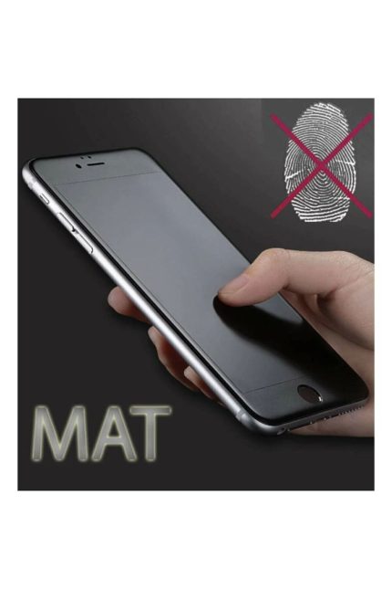 Iphone 7 Mat Kırılmaz Cam Nano Parmak Izi Bırakmaz Siyah