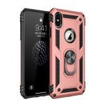 Iphone Xsmax 6.5 Vega Silikon Tam Korumalı Yüzüklü Araç Tutucu Destekli Kılıf Armor Stand