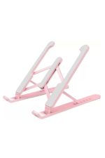 P1 Notebook Matebook Macbook Air Pro Tablet Laptop Standı Tutucu Stand Ayarlanabilir Ergonomik Pembe