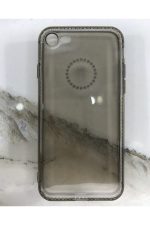 Iphone 7 8 Se Uyumlu Yapay Swarovski Taşlı Telefon Silikon Şeffaf Desenli Kamera Korumalı Kılıf