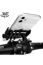 Motorsiklet Bisikletler Için Telefon Tutucu Metal Alaşımlı Darbe Koruyuculu Ayarlanabilir 360 Derece - Görsel 2