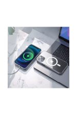 Iphone 11pro Max Kılıf Magsafe Şarj Uyumlu Şeffaf Kılıf Wireless Kapak Magsafe Özellikli Korumalı - Görsel 2