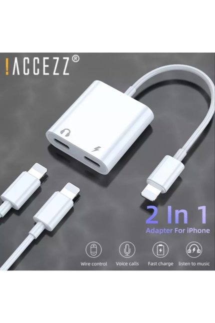 Iphone 13 12 11 X 8 7plus Ipad Lightning Uyumlu Kulaklık Şarj Çevirici Dönüştürücü Çoğaltıcı Kablo