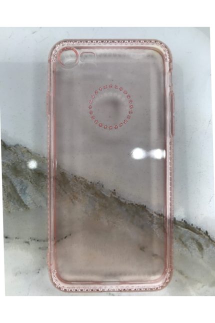 Iphone 7 8 Se Uyumlu Yapay Swarovski Taşlı Telefon Silikon Şeffaf Desenli Kamera Korumalı Kılıf