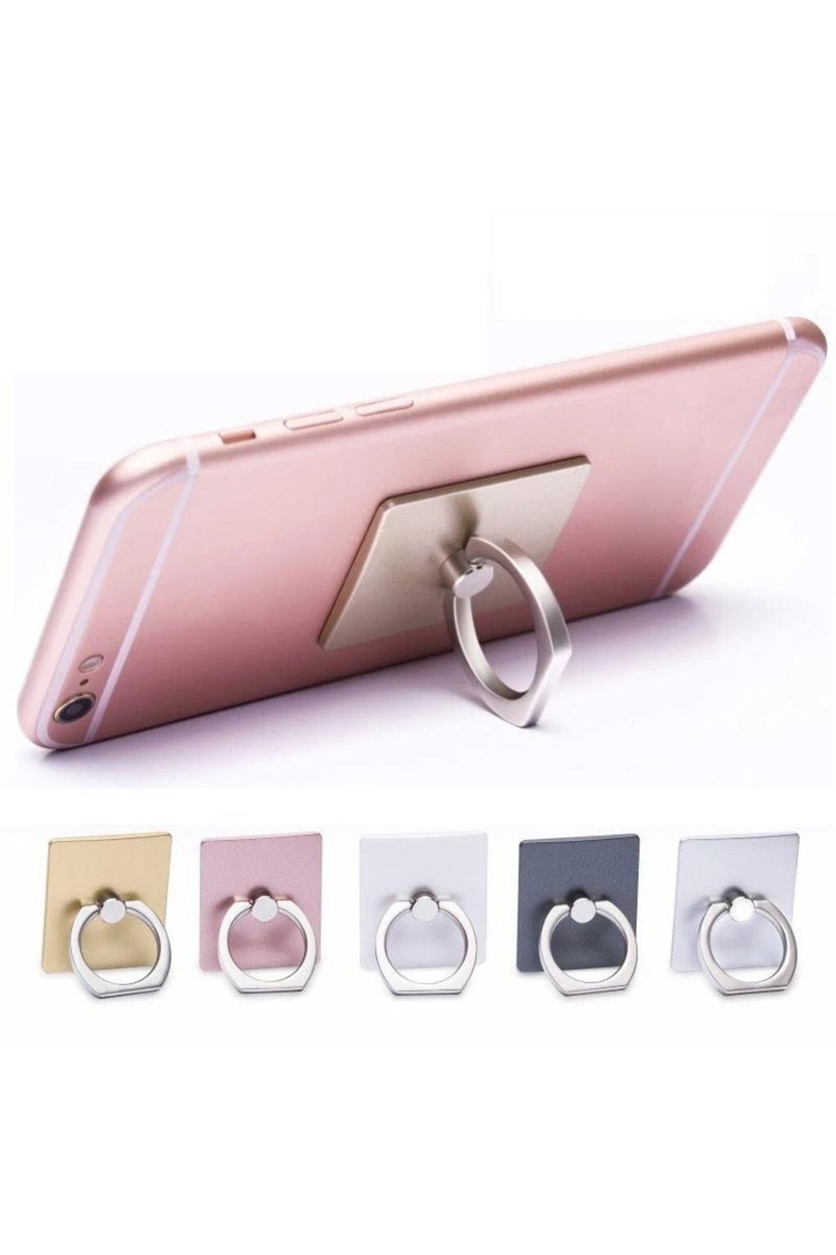 1_org_zoom I-ring Telefon Halkası Yüzük Tutucu Stand Selfie Yüzüğü Renk Pembe - Görsel 1