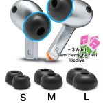3M Samsung Galaxy Buds3 Pro ile uyumlu 3 çift yedek kulak tıkacı silikonl yumuşak uç