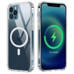 Iphone 12 Pro Kılıf Kablosuz Şarj Destekli Kamera Korumalı Şeffaf Magnetic Tacsafe Kapak