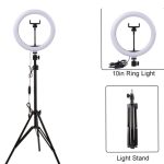 Youtuber Led Işıklı Tripod Adaptörlü Selfie Makyaj Işığı Sürekli Ring Light Tüm Telefonlara Uyumlu