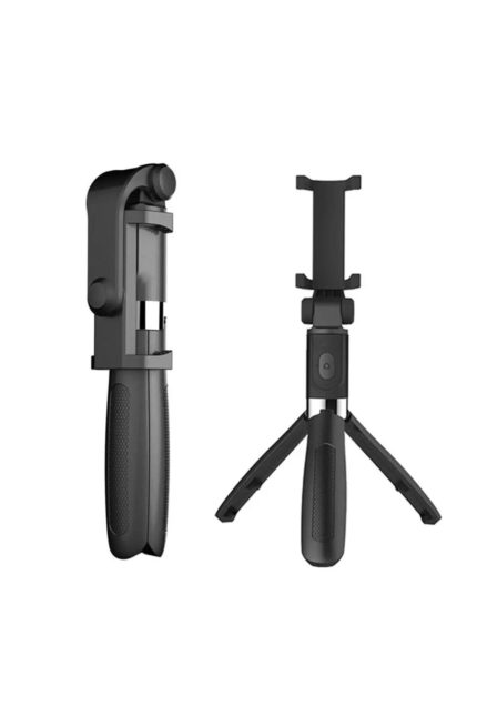 Selfie Çubuğu Selfie Kayıtlı L01 Bluetooth Kumanda Selfie Tripod Monopod Telefon Standı (renk:siyah)