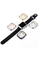 Apple Watch 1 2 3 4 5 6 Se Serisi ( 42mm ) 360 Tam Koruma Silikon Kılıf Premium Renk:gold Rose - Görsel 2