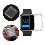 Apple Watch 1 2 3 4 5 6 Se Serisi ( 38mm ) 360 Tam Koruma Şeffaf Silikon Kılıf Premium Model