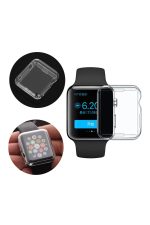 Apple Watch 1 2 3 4 5 6 Se Serisi ( 38mm ) 360 Tam Koruma Şeffaf Silikon Kılıf Premium Model