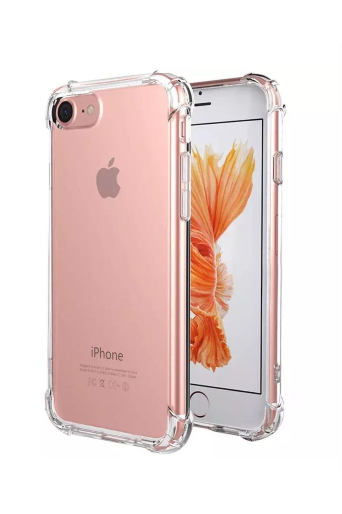 1_org_zoom Şeffaf Silikon Iphone 7 Köşe Korumalı Darbe Emicili Ultra Lens Nano Korumalı Kılıf - Görsel 1