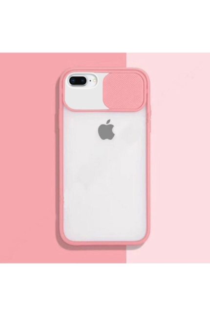 Iphone 7 Plus - 8 Plus Kılıf Sürgülü Kamera Korumalı Silikon