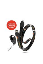 Dünyanın En Ince Micro Usb Data Hızlı Şarj Kablo Boyun Askılı Anahtarlıklı 3.0a 65wat Renk Siyah - Görsel 2