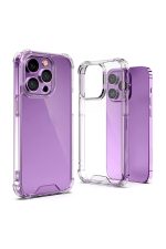 İphone 12 Pro Max 6.7 Uyumlu Kılıf Airbag Crystal Sert Pc Antishock Darbe Emici Kenar Şeffaf Silikon - Görsel 2
