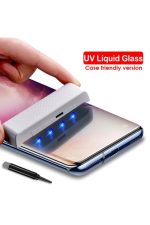 Iphone Xs Max Uv Işınlı Ultraviyole Işık Kavisli Tam Kaplar Temperli Kırılmaz Cam-ekran Koruyucu - Görsel 2