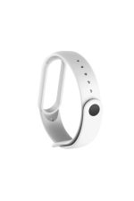 Xiaomi Mi Band 5 Uyumlu Akıllı Bileklik Kordon Kayış 3m Silikon Beyaz Renk