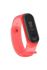 Xiaomi Mi Band 5 Akıllı Bileklik Kordon Kayış Şeffaf Kırmızı Renk - Görsel 2