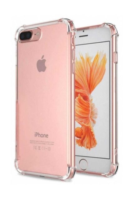 Zengin Çarşım Apple Iphone 7 Plus - 8 Plus Ultra Ince Şeffaf Airbag Anti Şok Silikon Kılıf - Şeffaf
