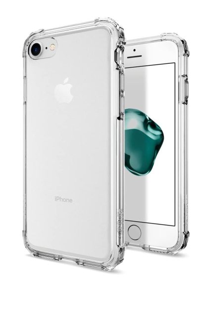 Iphone 8 Antishock  Uyumlu Silikon Köşeli Şeffaf Airbag Arka Kapak Kılıf