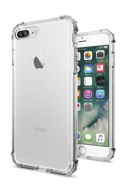 Apple Iphone 8 Plus Kılıf Antishock Silikon Köşeli Şeffaf Airbag Arka Kapak
