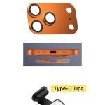 İphone 17 Pro 3'Lü Set Kamera Lens Koruyucu Toz ve Kir Önleyici Metal Filitre -Yapışkanlı Tıpa